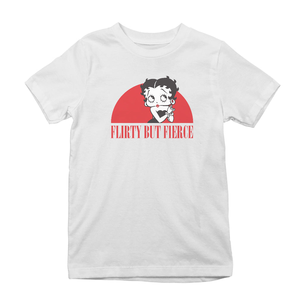 Betty Boop Confident Flirty But Fierce Kids T-Shirt-ALL + EVERY