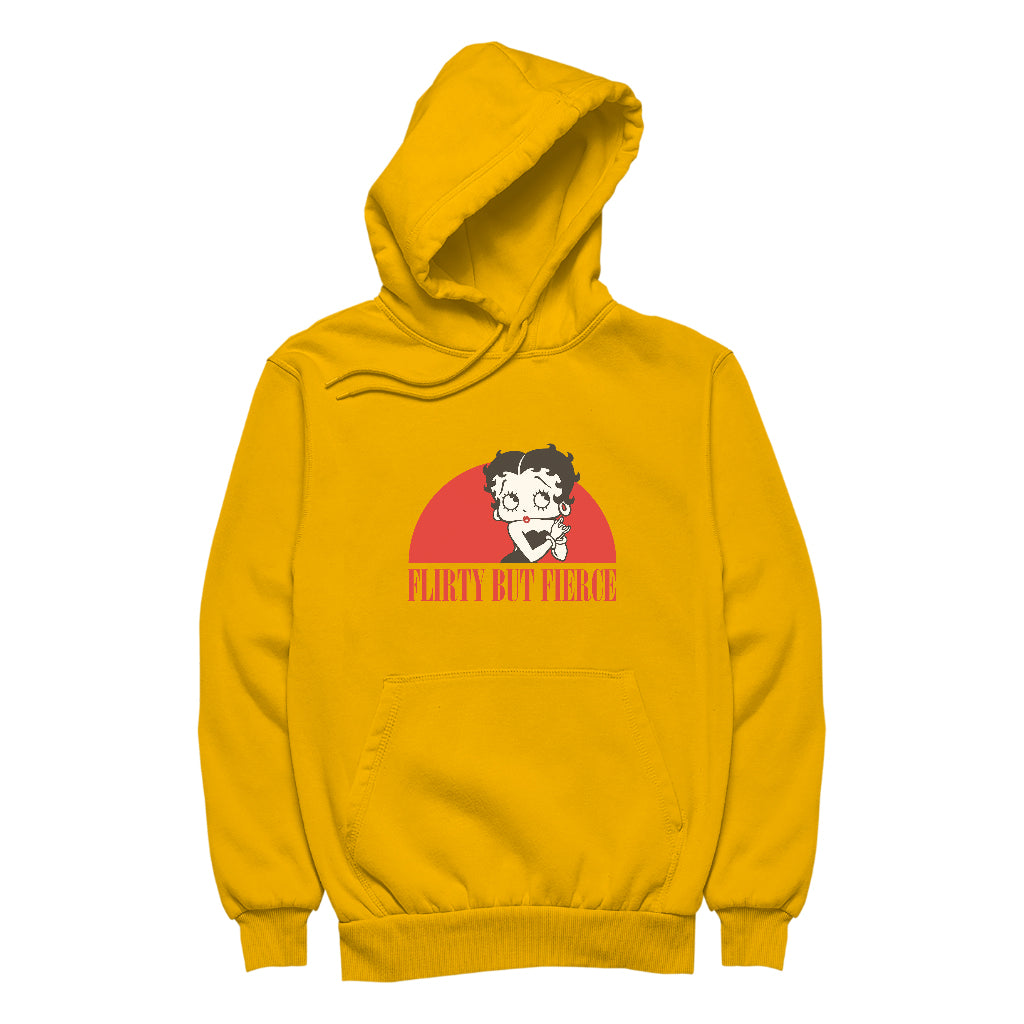 Betty Boop Confident Flirty But Fierce Men's Hooded Sweatshirt-ALL + EVERY