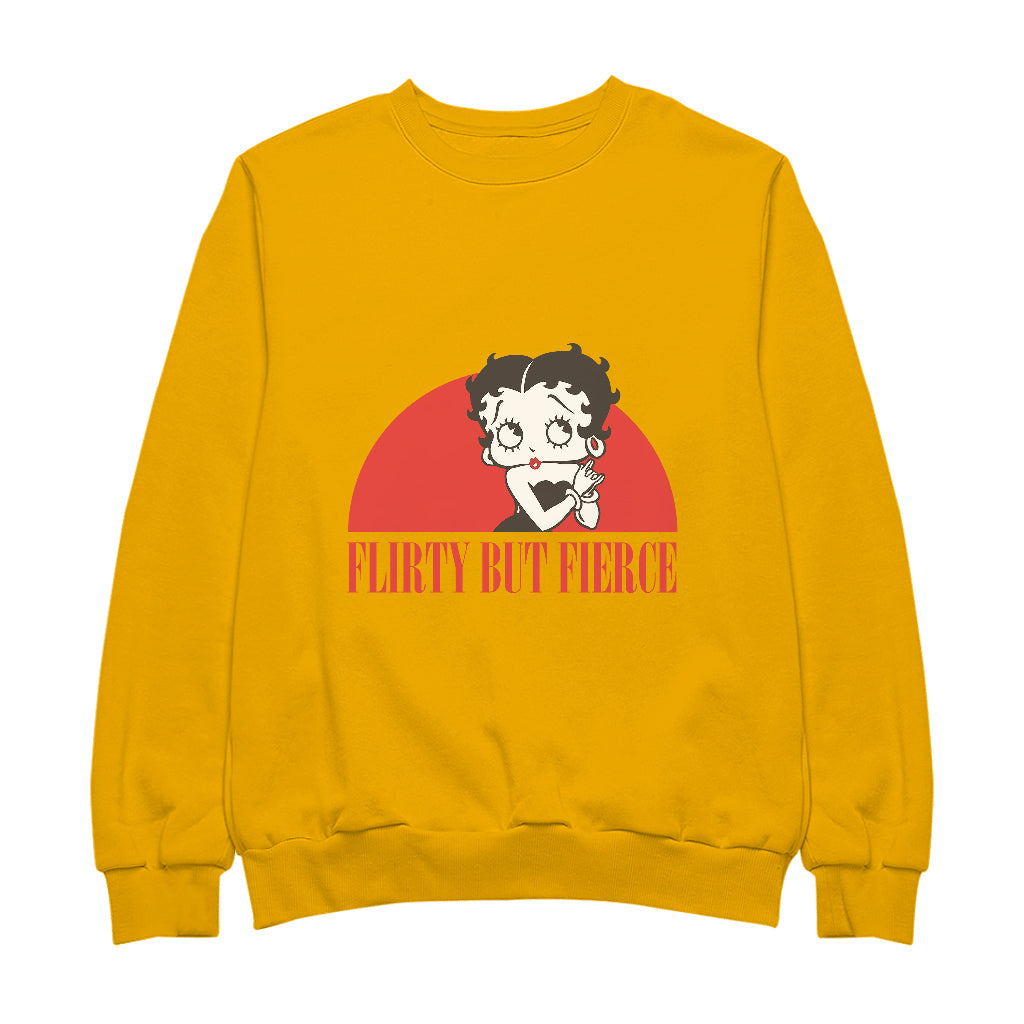 Betty Boop Confident Flirty But Fierce Men's Sweatshirt-ALL + EVERY