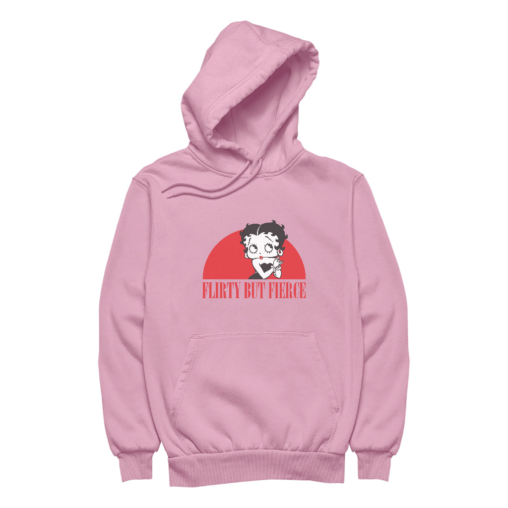 Betty Boop Confident Flirty But Fierce Women's Hooded Sweatshirt-ALL + EVERY