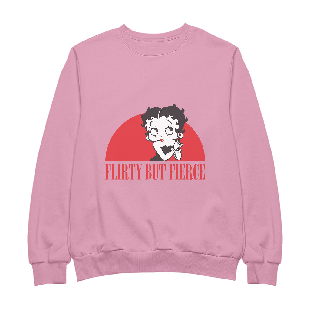 Betty Boop Confident Flirty But Fierce Women's Sweatshirt-ALL + EVERY