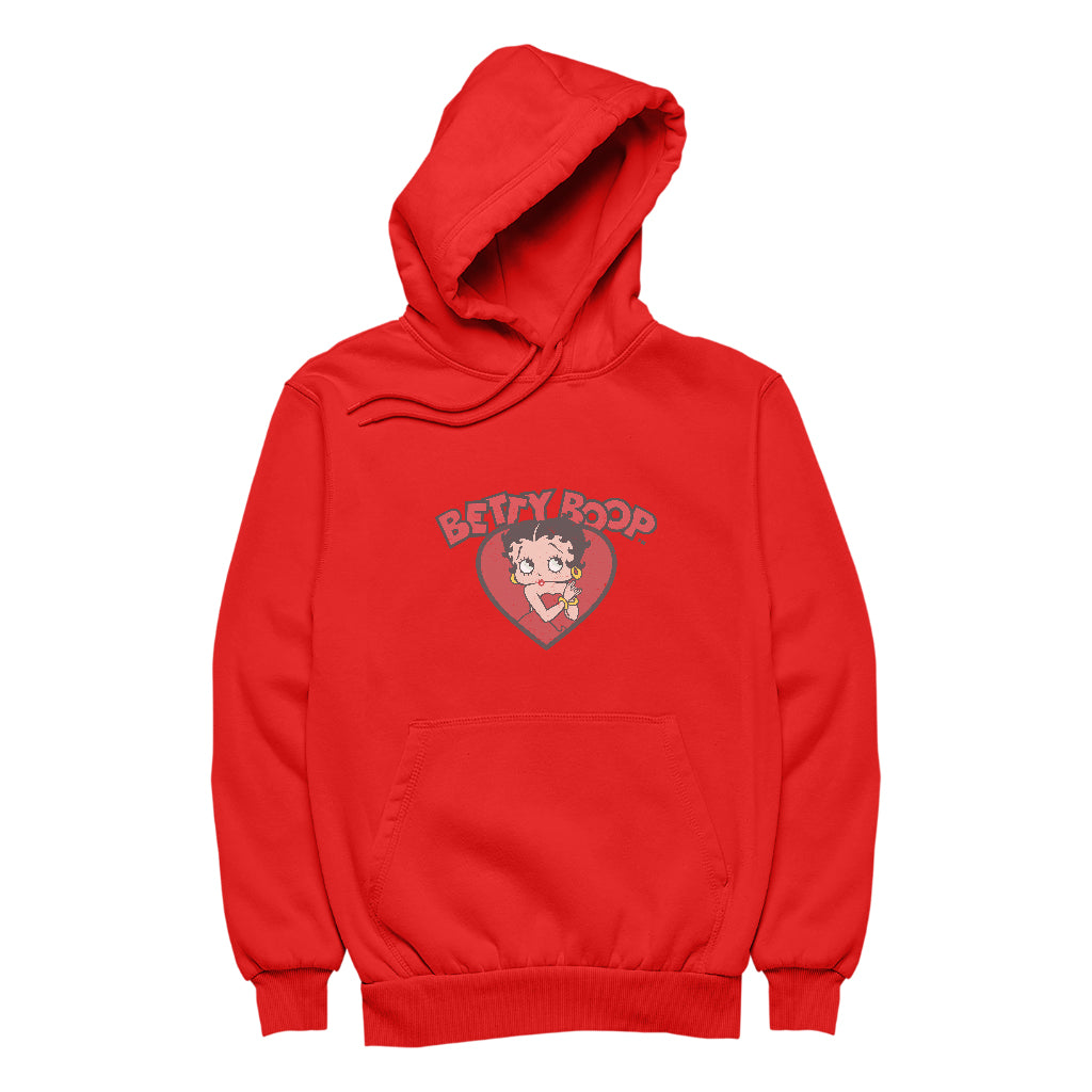 Betty Boop Love Red Dress Men's Hooded Sweatshirt-ALL + EVERY