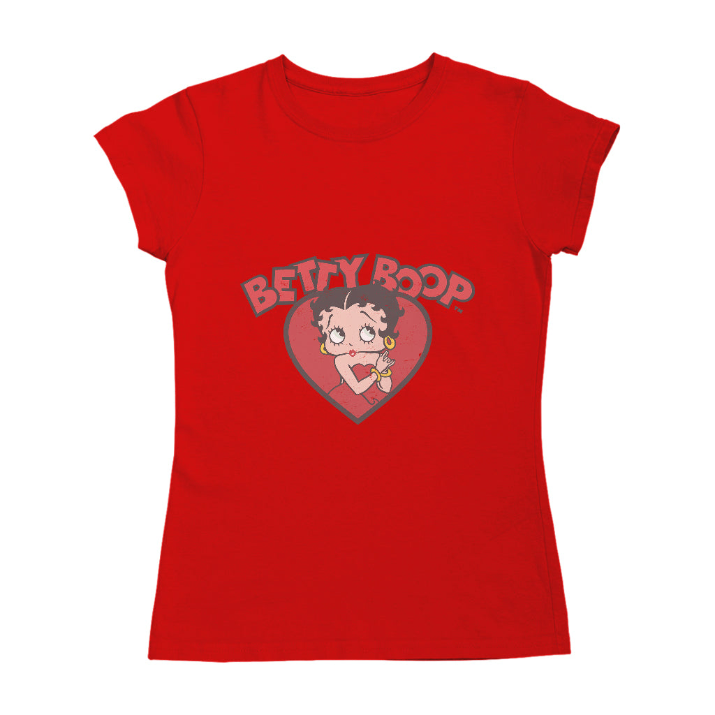 Betty Boop Love Red Dress Women's T-Shirt-ALL + EVERY