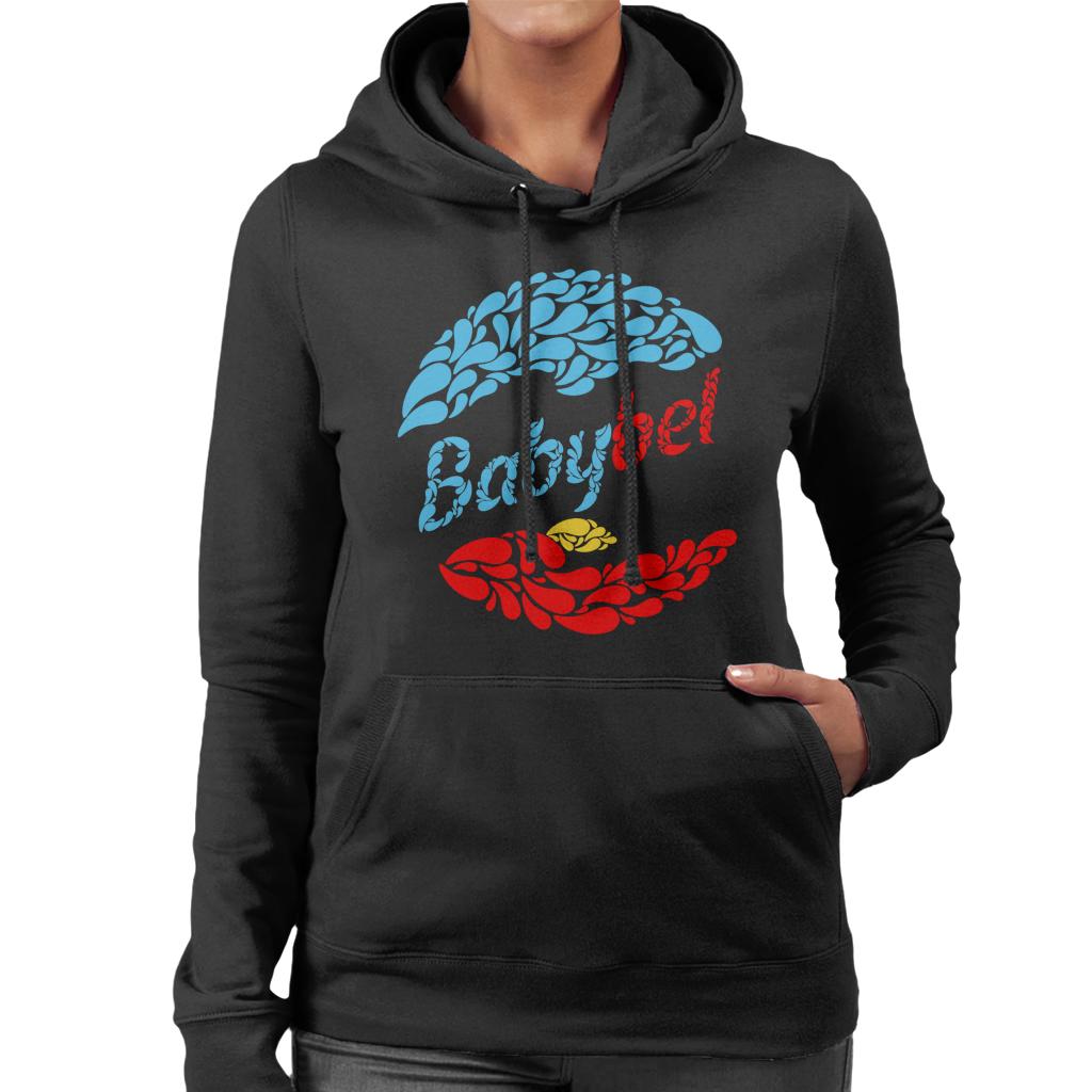 Baby Bel Blue And Red Droplets Women's Hooded Sweatshirt-ALL + EVERY