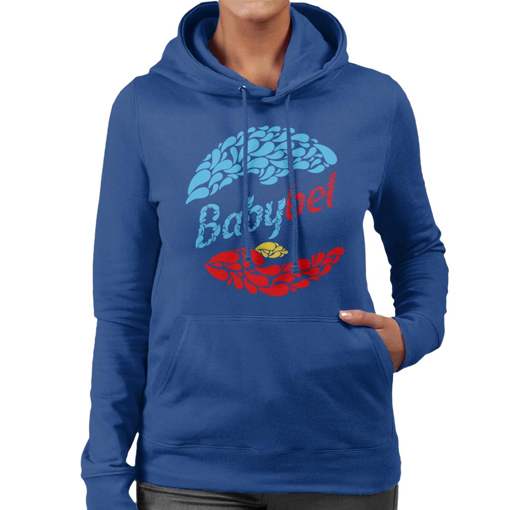 Baby Bel Blue And Red Droplets Women's Hooded Sweatshirt-ALL + EVERY