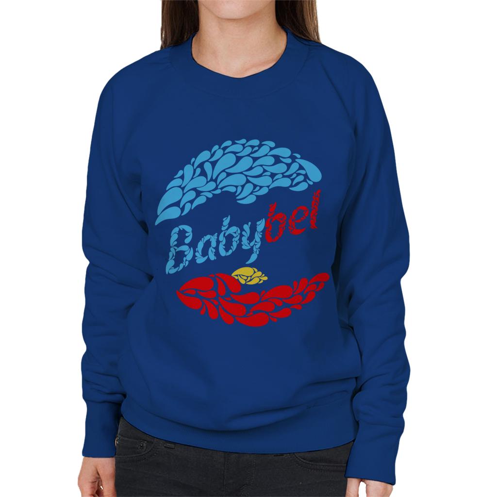 Baby Bel Blue And Red Droplets Women's Sweatshirt-ALL + EVERY