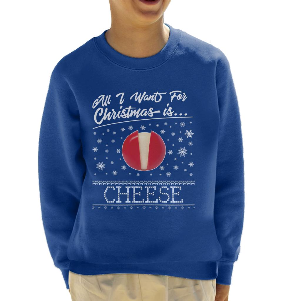 Baby Bel Christmas All I Want For Christmas Is Cheese Kid's Sweatshirt-ALL + EVERY