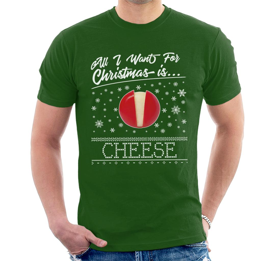 Baby Bel Christmas All I Want For Christmas Is Cheese Men's T-Shirt-ALL + EVERY