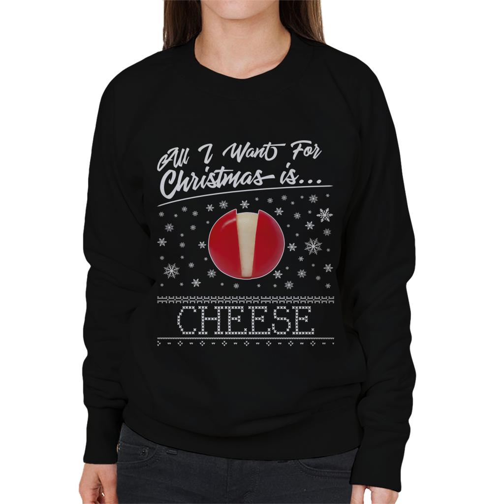 Baby Bel Christmas All I Want For Christmas Is Cheese Women's Sweatshirt-ALL + EVERY