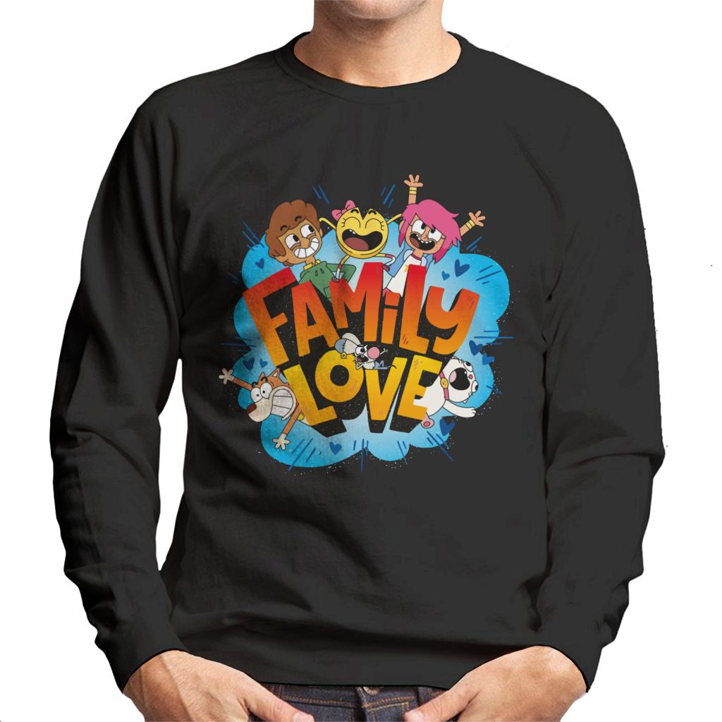 Boy Girl Dog Cat Mouse Cheese Family Love Men's Sweatshirt-ALL + EVERY