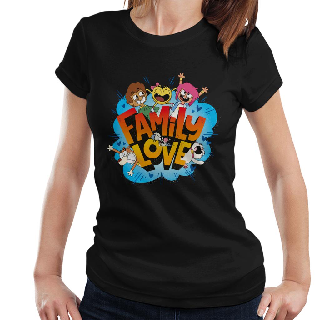 Boy Girl Dog Cat Mouse Cheese Family Love Women's T-Shirt-ALL + EVERY