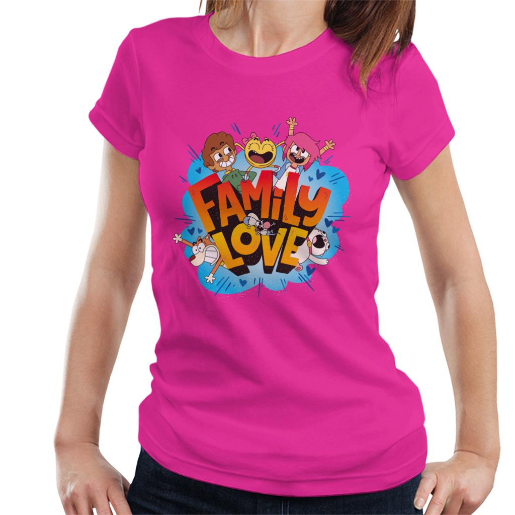 Boy Girl Dog Cat Mouse Cheese Family Love Women's T-Shirt-ALL + EVERY