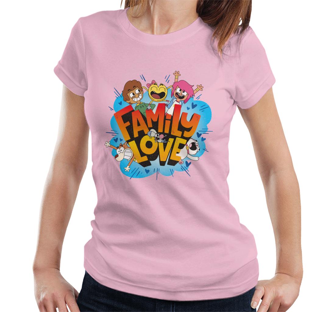 Boy Girl Dog Cat Mouse Cheese Family Love Women's T-Shirt-ALL + EVERY