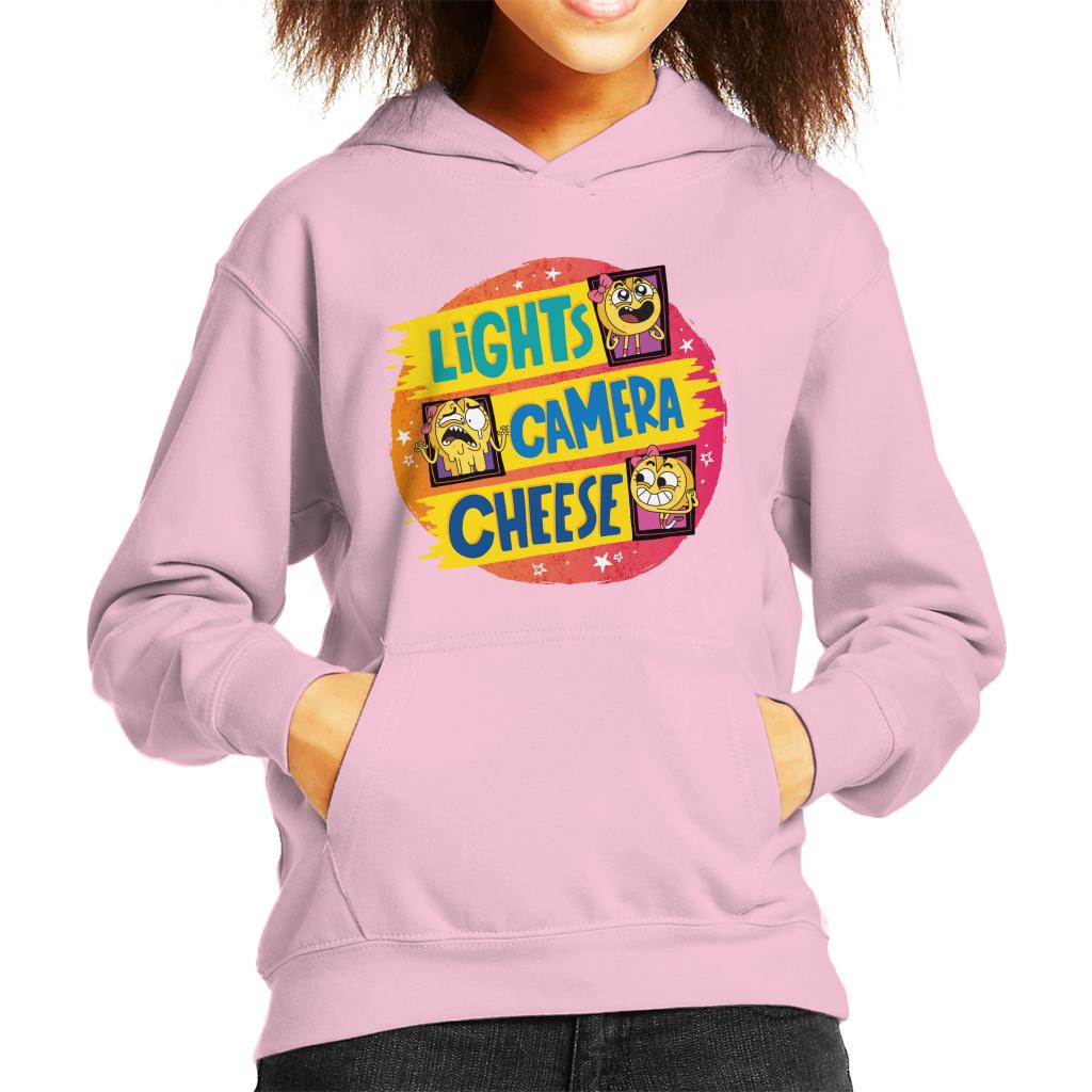 Boy Girl Dog Cat Mouse Cheese Lights Camera Cheese Kids Hooded Sweatshirt-ALL + EVERY