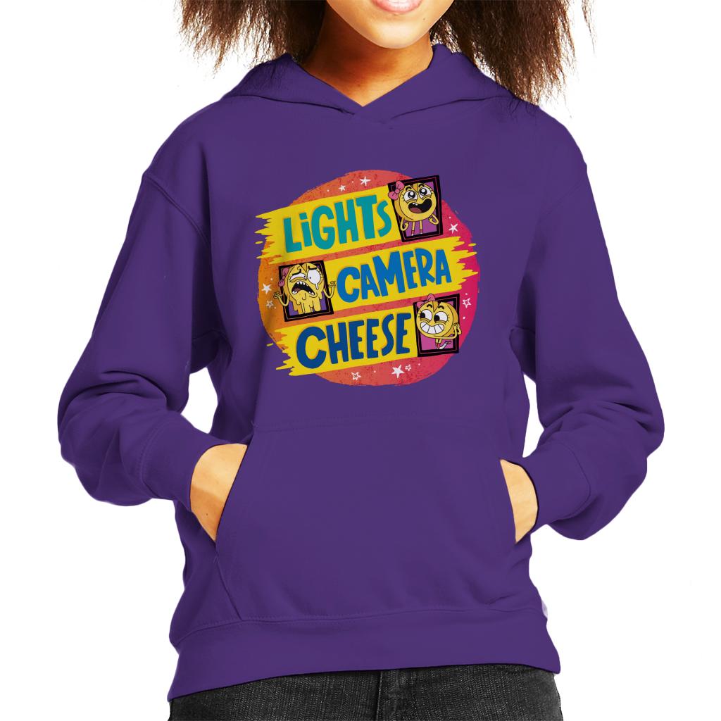 Boy Girl Dog Cat Mouse Cheese Lights Camera Cheese Kids Hooded Sweatshirt-ALL + EVERY