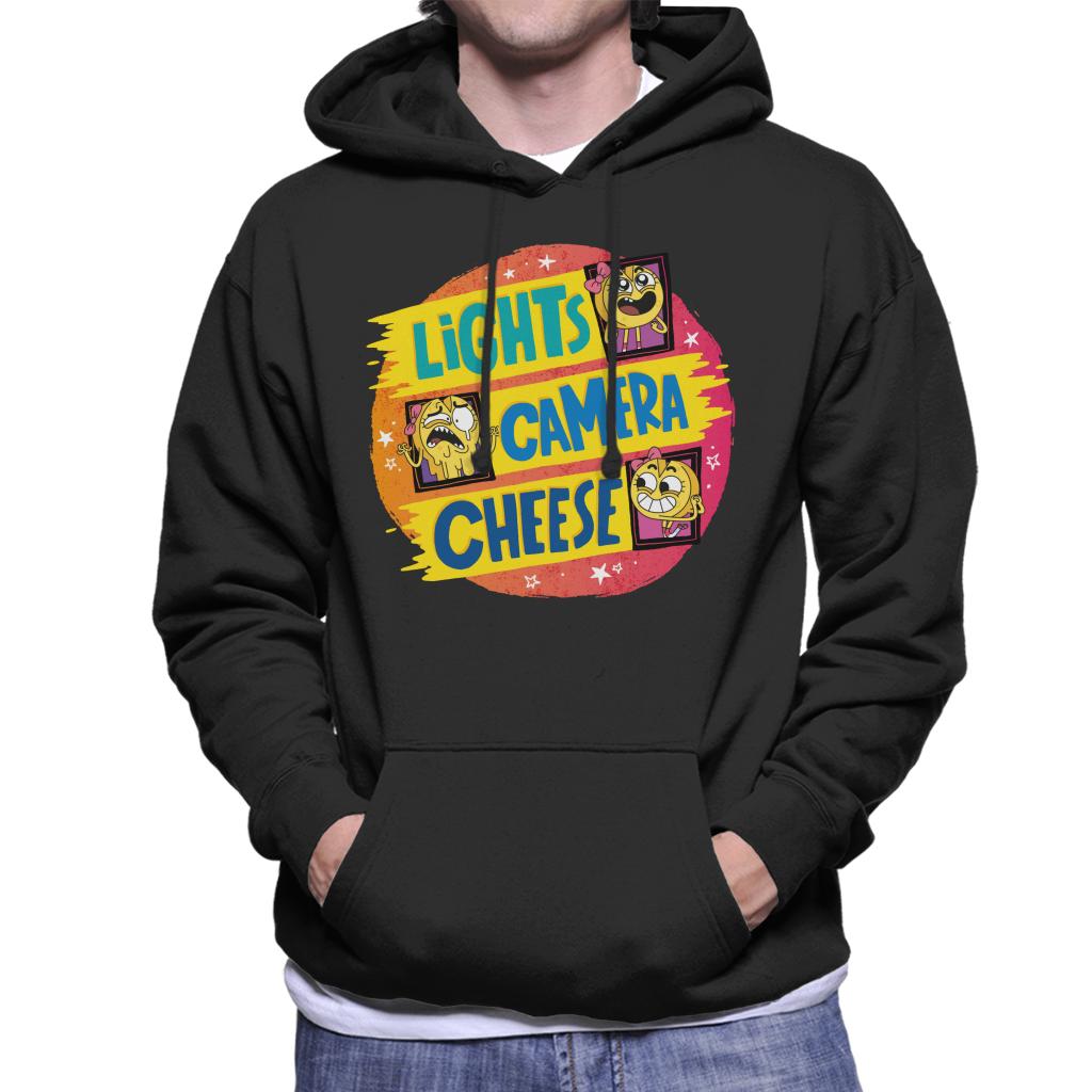 Boy Girl Dog Cat Mouse Cheese Lights Camera Cheese Men's Hooded Sweatshirt-ALL + EVERY