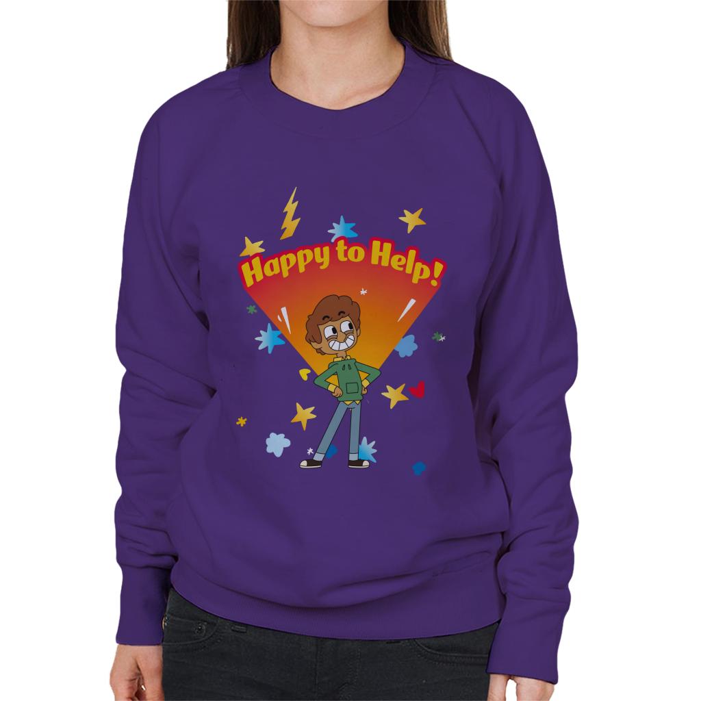 Boy Girl Dog Cat Mouse Cheese Happy To Help Women's Sweatshirt-ALL + EVERY