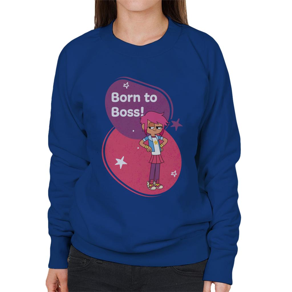 Boy Girl Dog Cat Mouse Cheese Born To Boss Women's Sweatshirt-ALL + EVERY