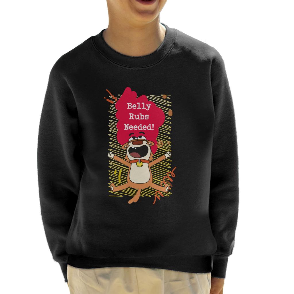 Boy Girl Dog Cat Mouse Cheese Belly Rubs Needed Kids Sweatshirt-ALL + EVERY