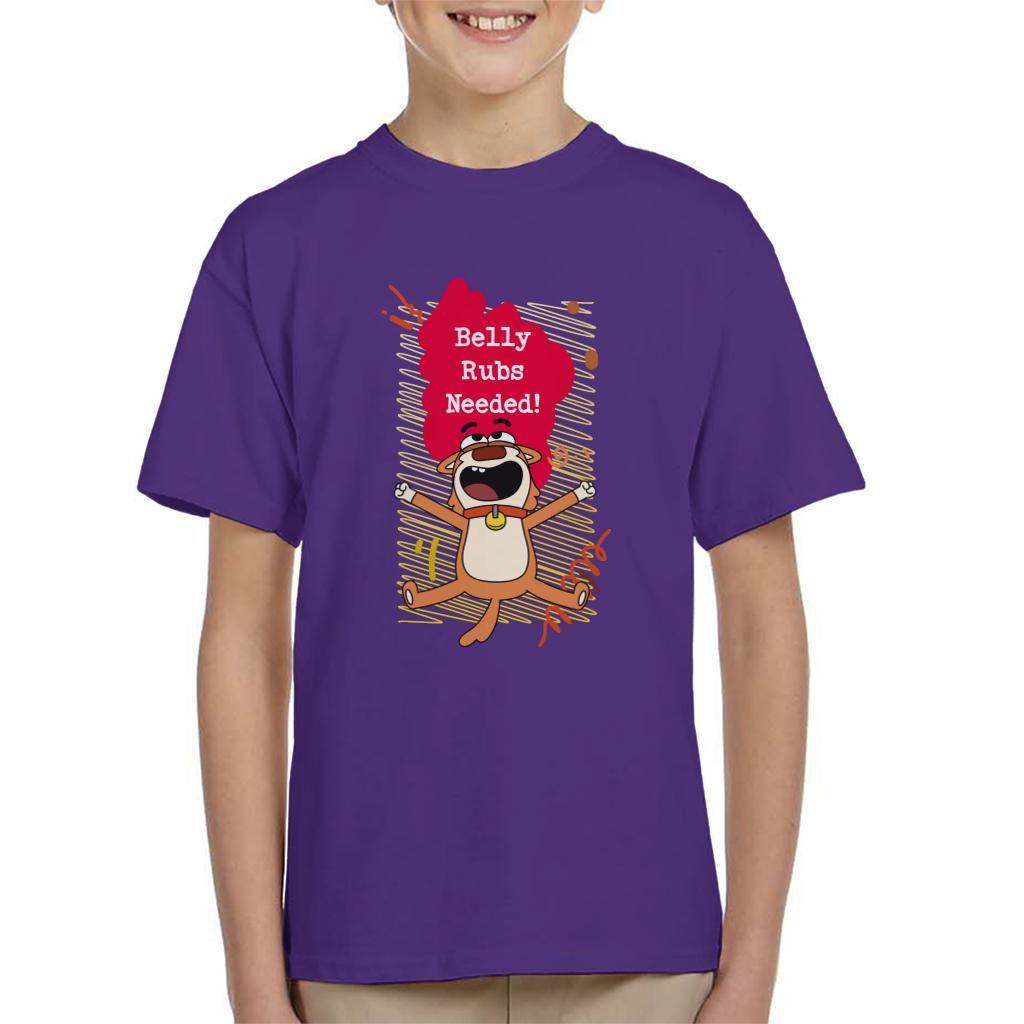 Boy Girl Dog Cat Mouse Cheese Belly Rubs Needed Kids T-Shirt-ALL + EVERY