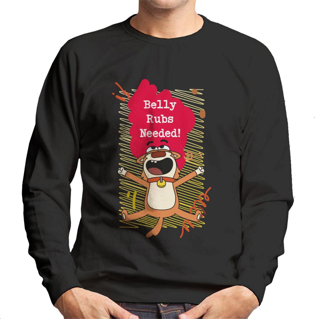 Boy Girl Dog Cat Mouse Cheese Belly Rubs Needed Men's Sweatshirt-ALL + EVERY