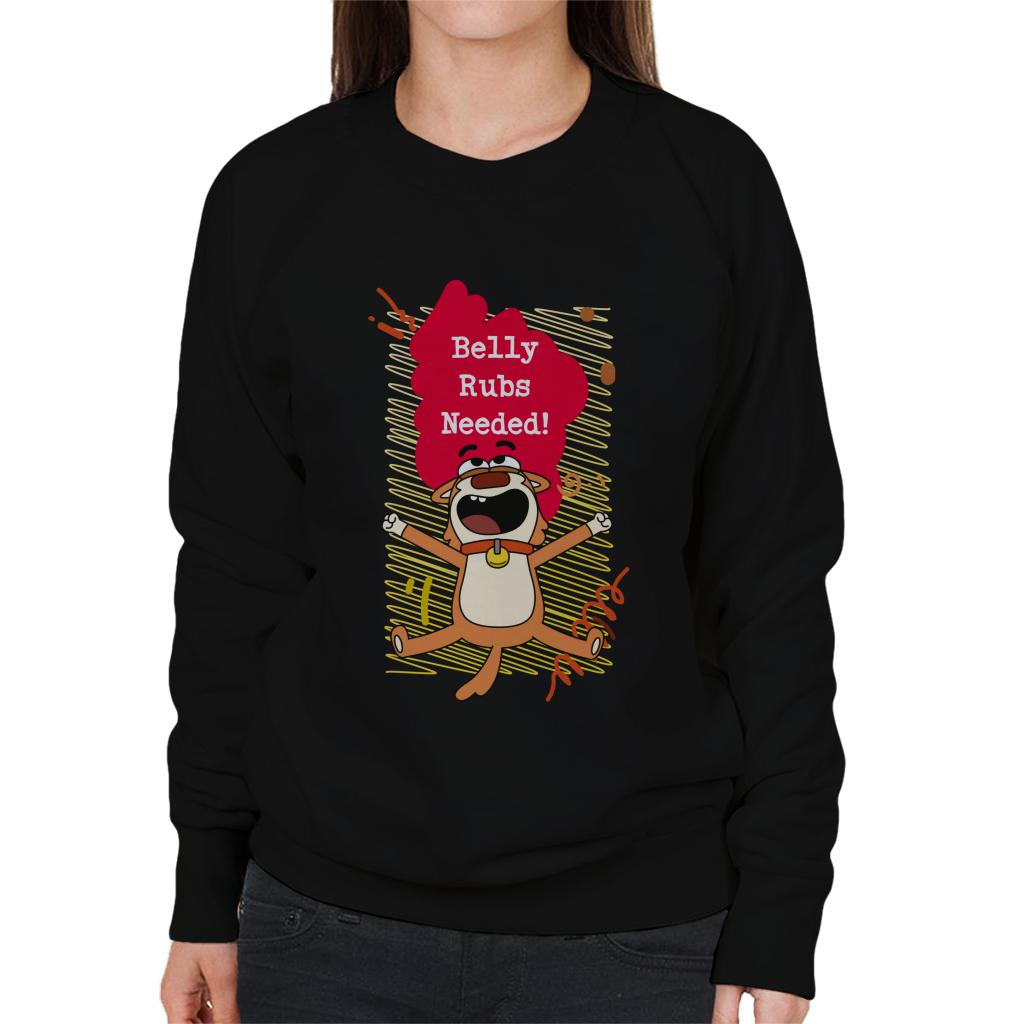 Boy Girl Dog Cat Mouse Cheese Belly Rubs Needed Women's Sweatshirt-ALL + EVERY