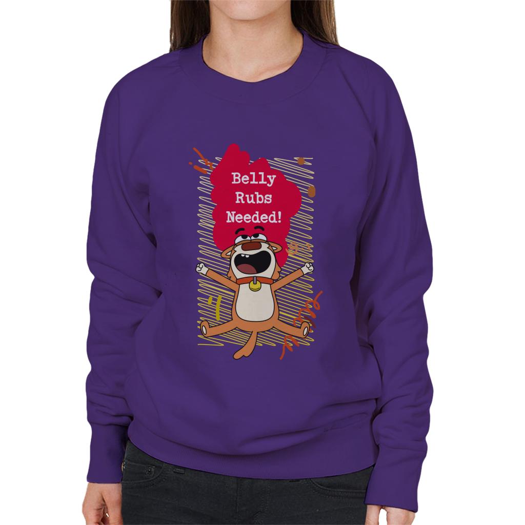 Boy Girl Dog Cat Mouse Cheese Belly Rubs Needed Women's Sweatshirt-ALL + EVERY