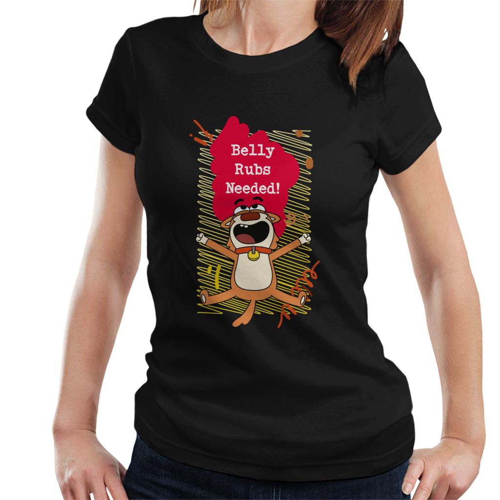 Boy Girl Dog Cat Mouse Cheese Belly Rubs Needed Women's T-Shirt-ALL + EVERY