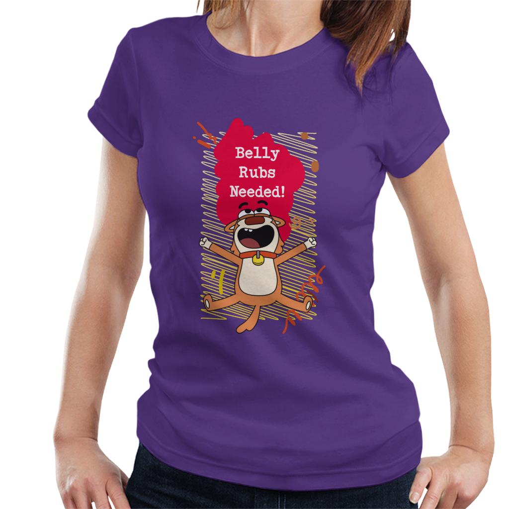 Boy Girl Dog Cat Mouse Cheese Belly Rubs Needed Women's T-Shirt-ALL + EVERY