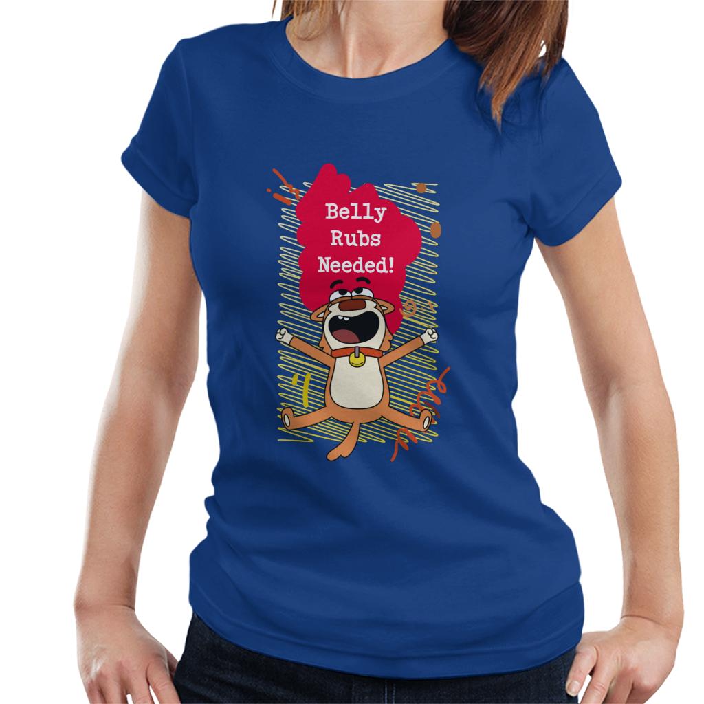 Boy Girl Dog Cat Mouse Cheese Belly Rubs Needed Women's T-Shirt-ALL + EVERY