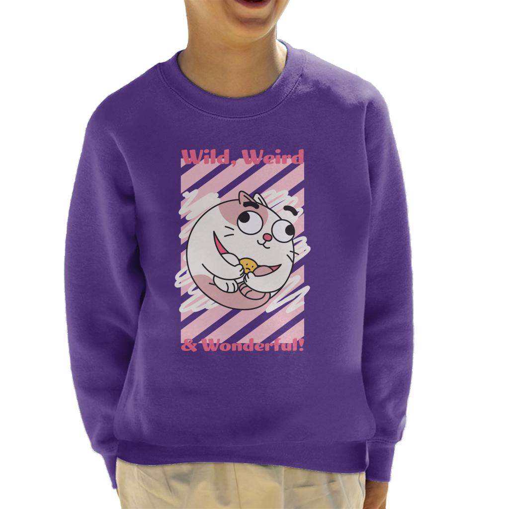 Boy Girl Dog Cat Mouse Cheese Wild Weird Wonderful Kids Sweatshirt-ALL + EVERY