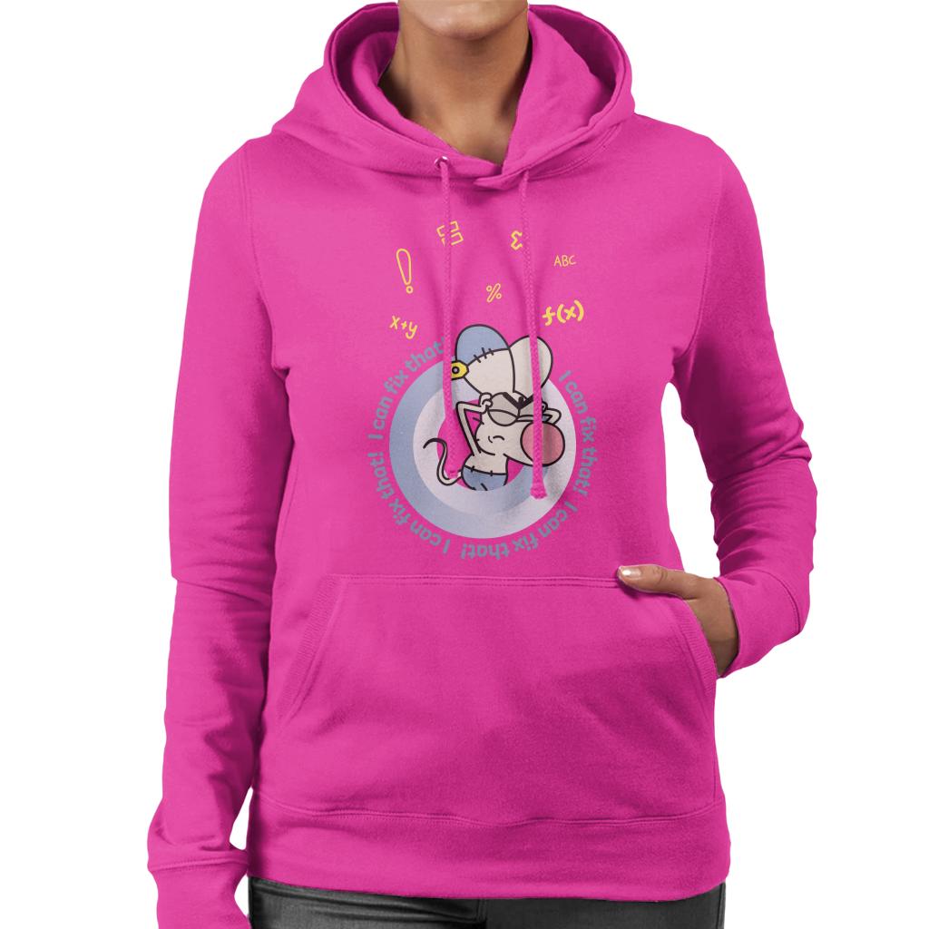 Boy Girl Dog Cat Mouse Cheese I Can Fix That Women's Hooded Sweatshirt-ALL + EVERY