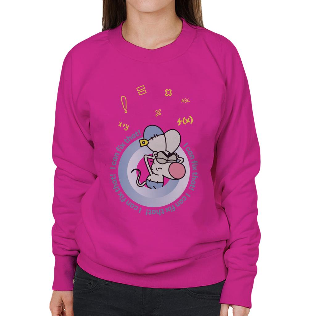 Boy Girl Dog Cat Mouse Cheese I Can Fix That Women's Sweatshirt-ALL + EVERY