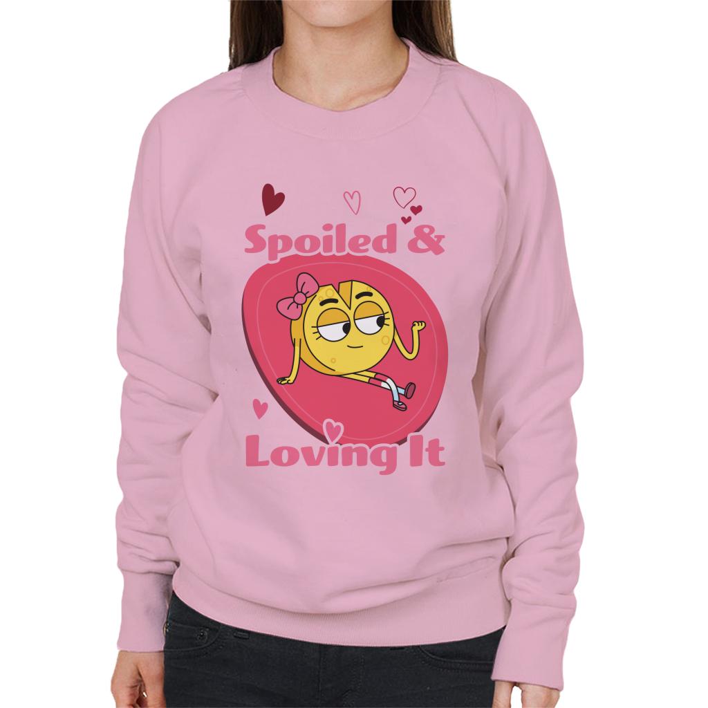 Boy Girl Dog Cat Mouse Cheese Spoiled And Loving It Women's Sweatshirt-ALL + EVERY