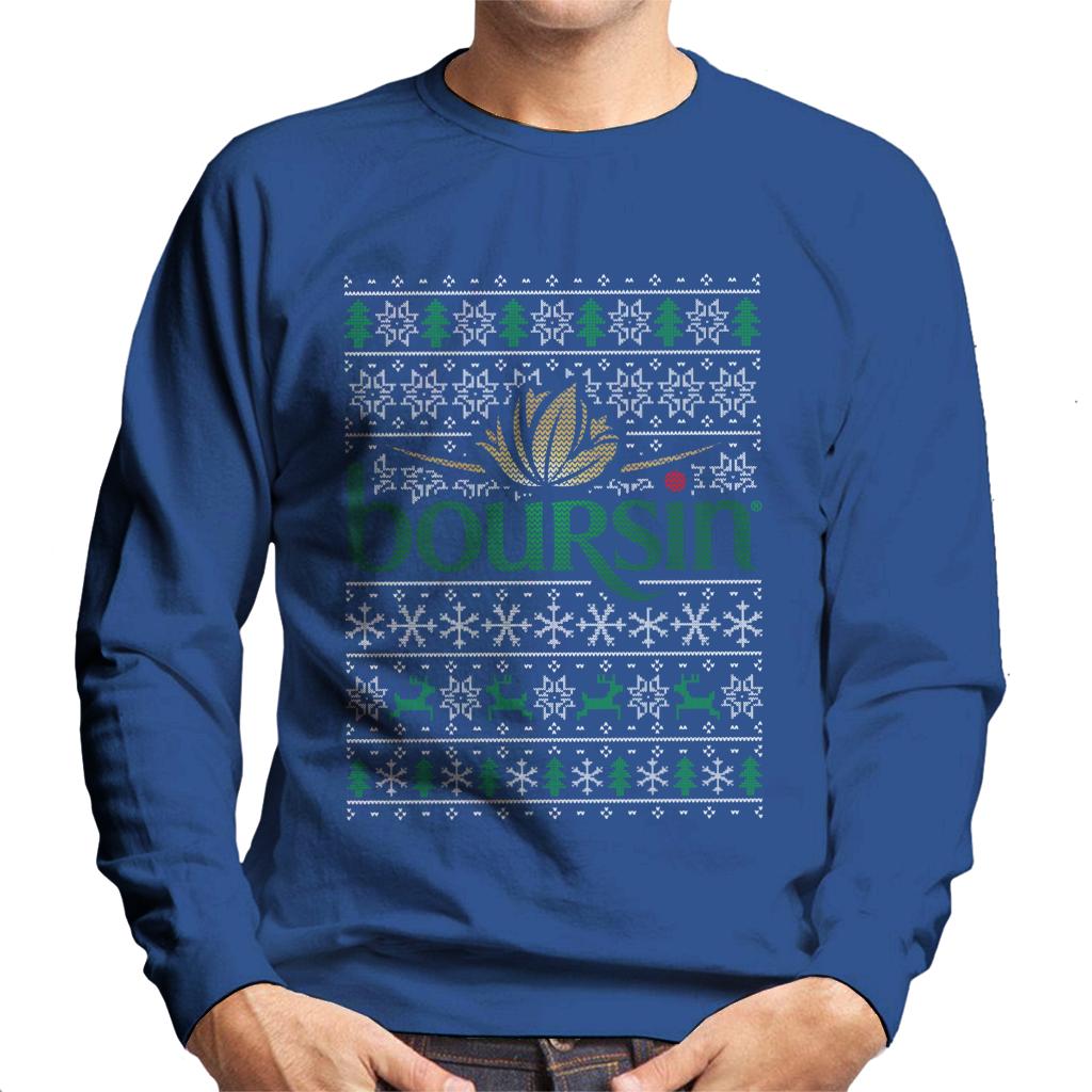 Boursin Christmas Knit Pattern Men's Sweatshirt-ALL + EVERY