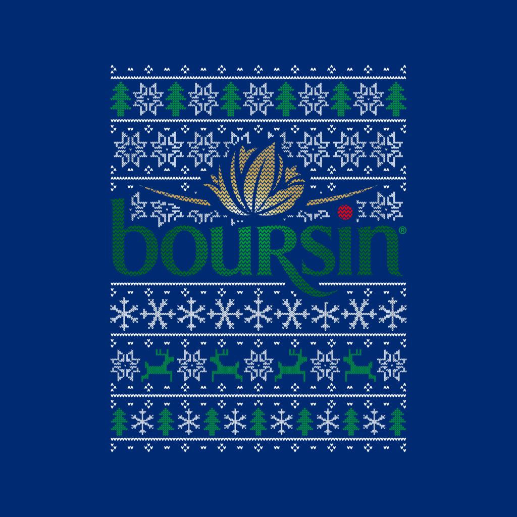 Boursin Christmas Knit Pattern Kid's T-Shirt-ALL + EVERY