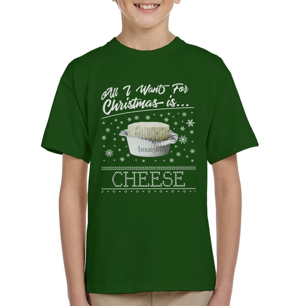 Boursin Christmas All I Want For Christmas Is Cheese Kid's T-Shirt-ALL + EVERY