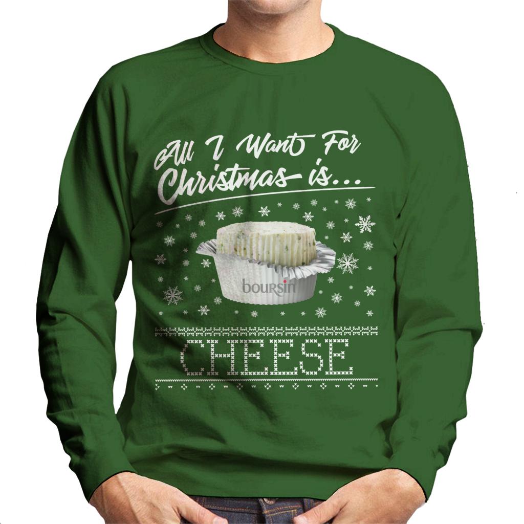 Boursin Christmas All I Want For Christmas Is Cheese Men's Sweatshirt-ALL + EVERY