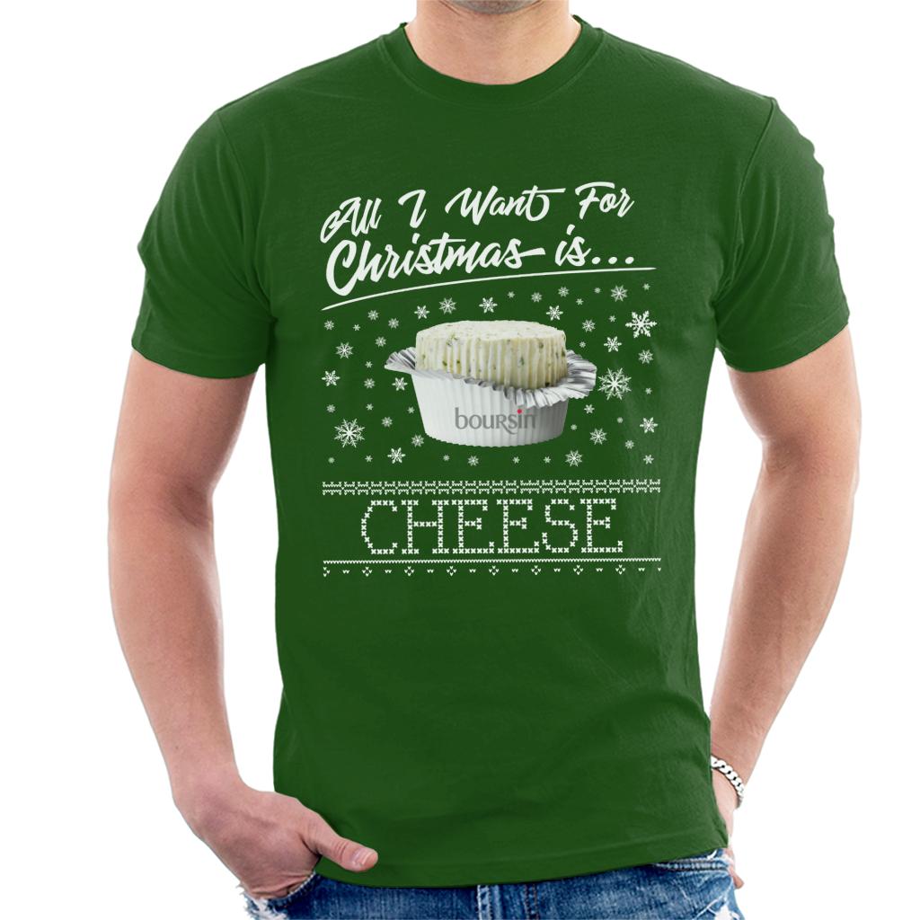 Boursin Christmas All I Want For Christmas Is Cheese Men's T-Shirt-ALL + EVERY