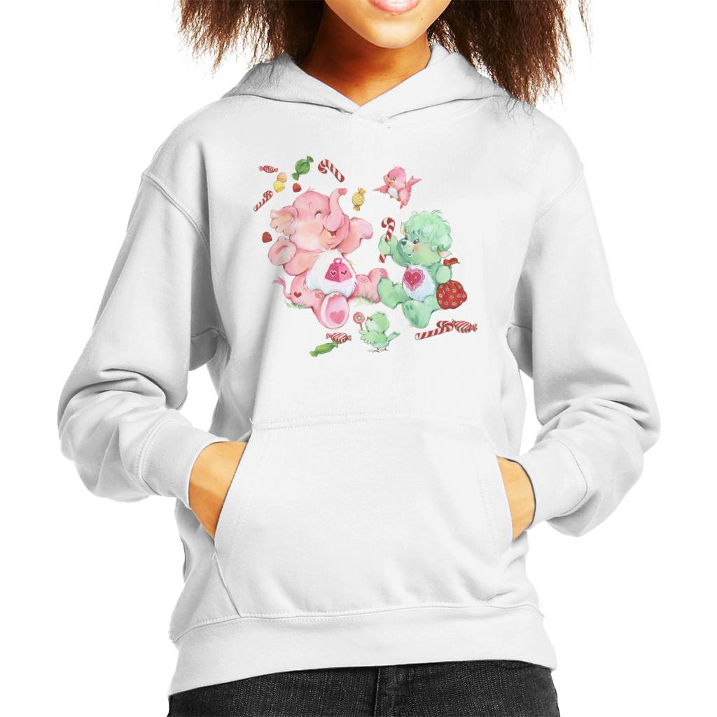 Care Bears Christmas Lotsa Heart Elephant Festive Candy Kids Hooded Sweatshirt-ALL + EVERY