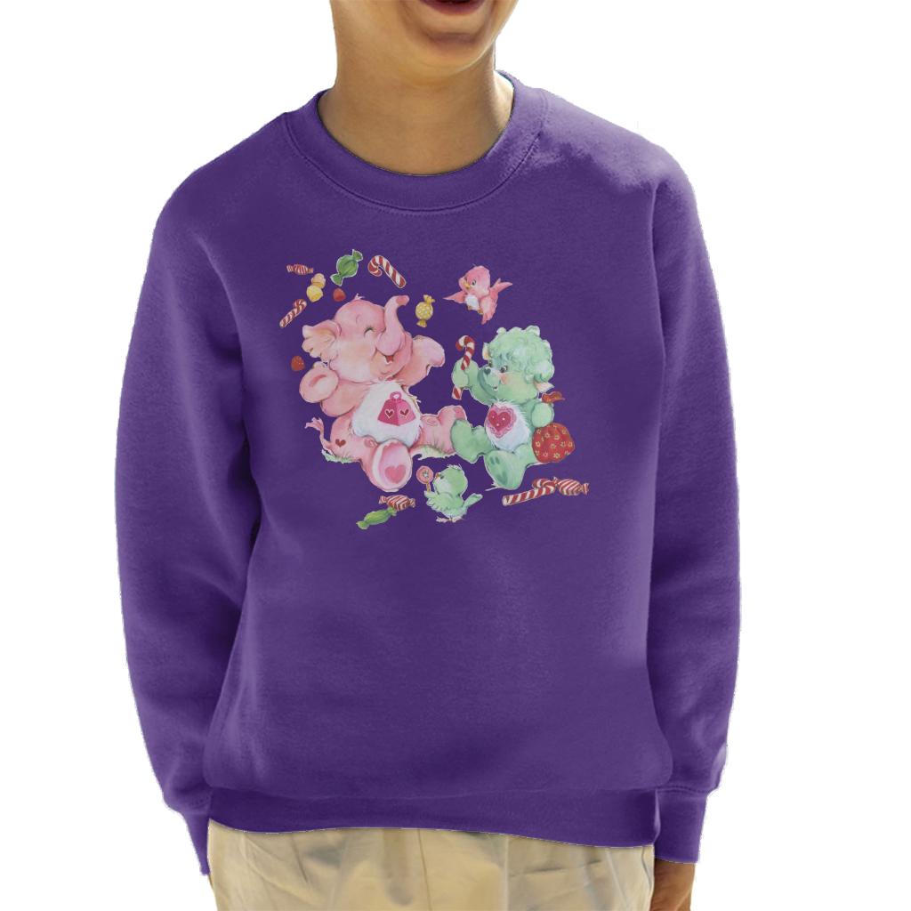 Care Bears Christmas Lotsa Heart Elephant Festive Candy Kids Sweatshirt-ALL + EVERY