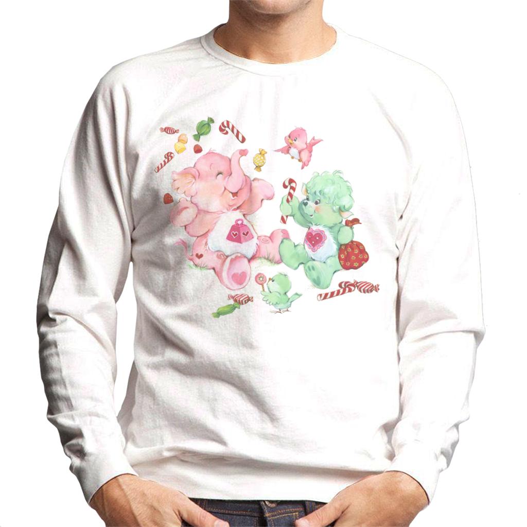 Care Bears Christmas Lotsa Heart Elephant Festive Candy Men's Sweatshirt-ALL + EVERY