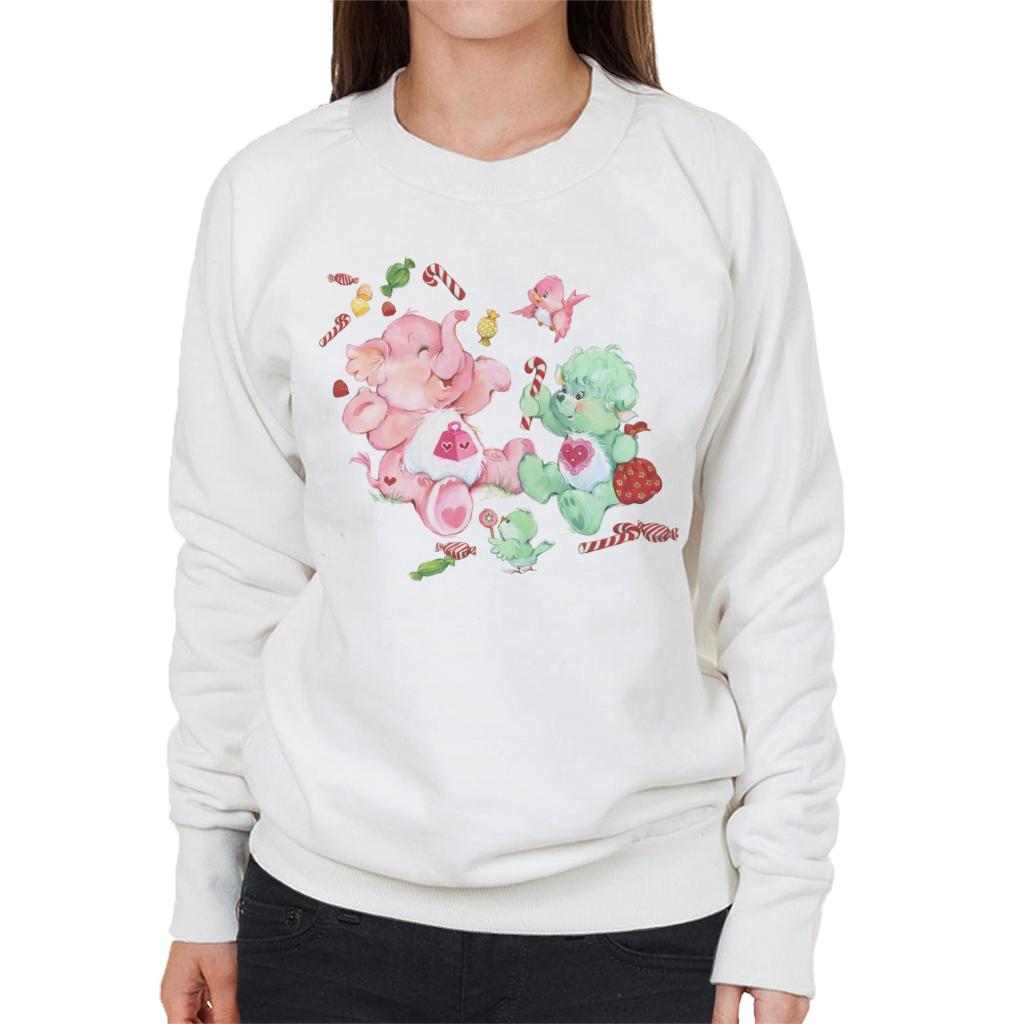 Care Bears Christmas Lotsa Heart Elephant Festive Candy Women's Sweatshirt-ALL + EVERY