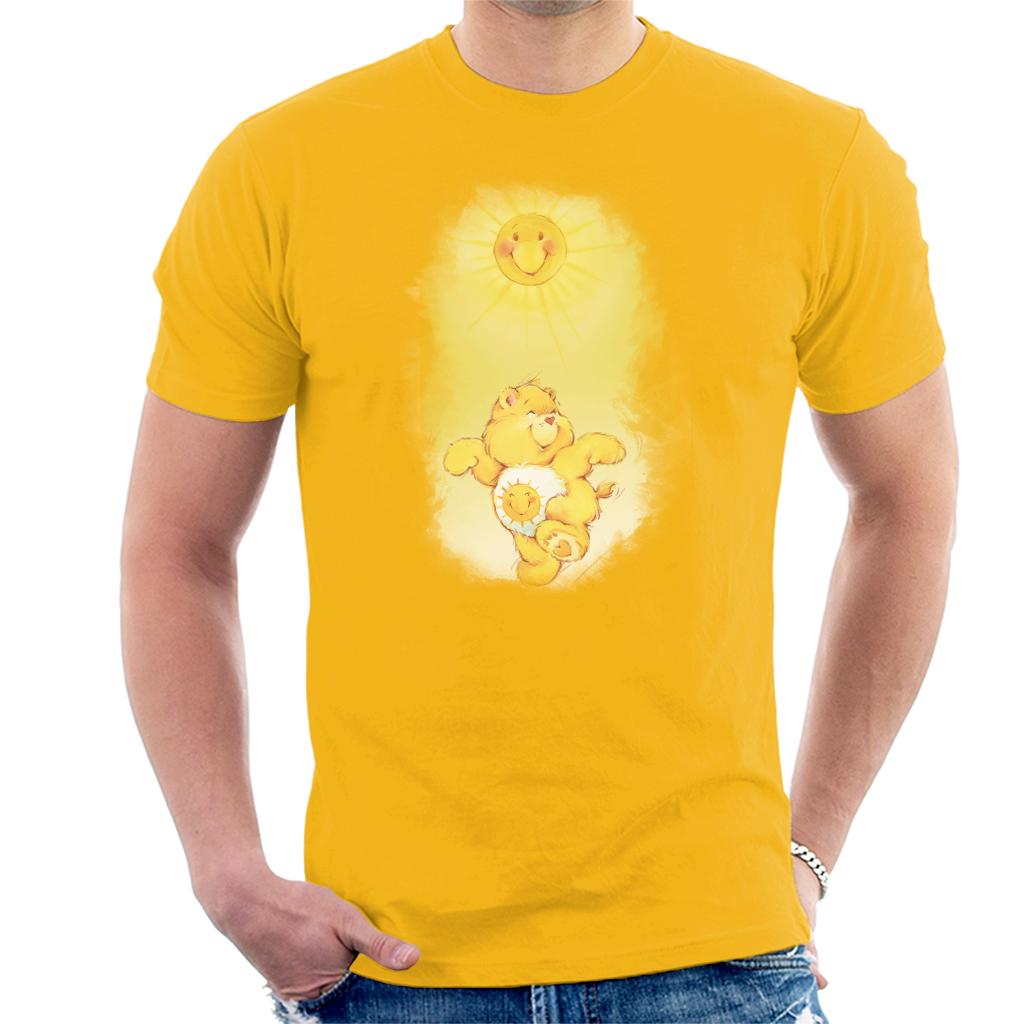 Care Bears Funshine Bear Dancing In The Sun Men's T-Shirt-ALL + EVERY