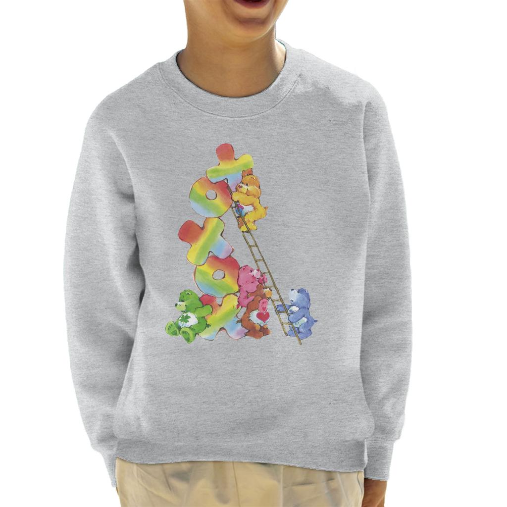 Care Bears Birthday Bear Xoxox Climbing Ladder Kid's Sweatshirt-ALL + EVERY