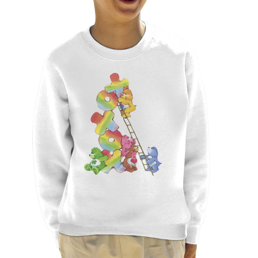 Care Bears Birthday Bear Xoxox Climbing Ladder Kid's Sweatshirt-ALL + EVERY