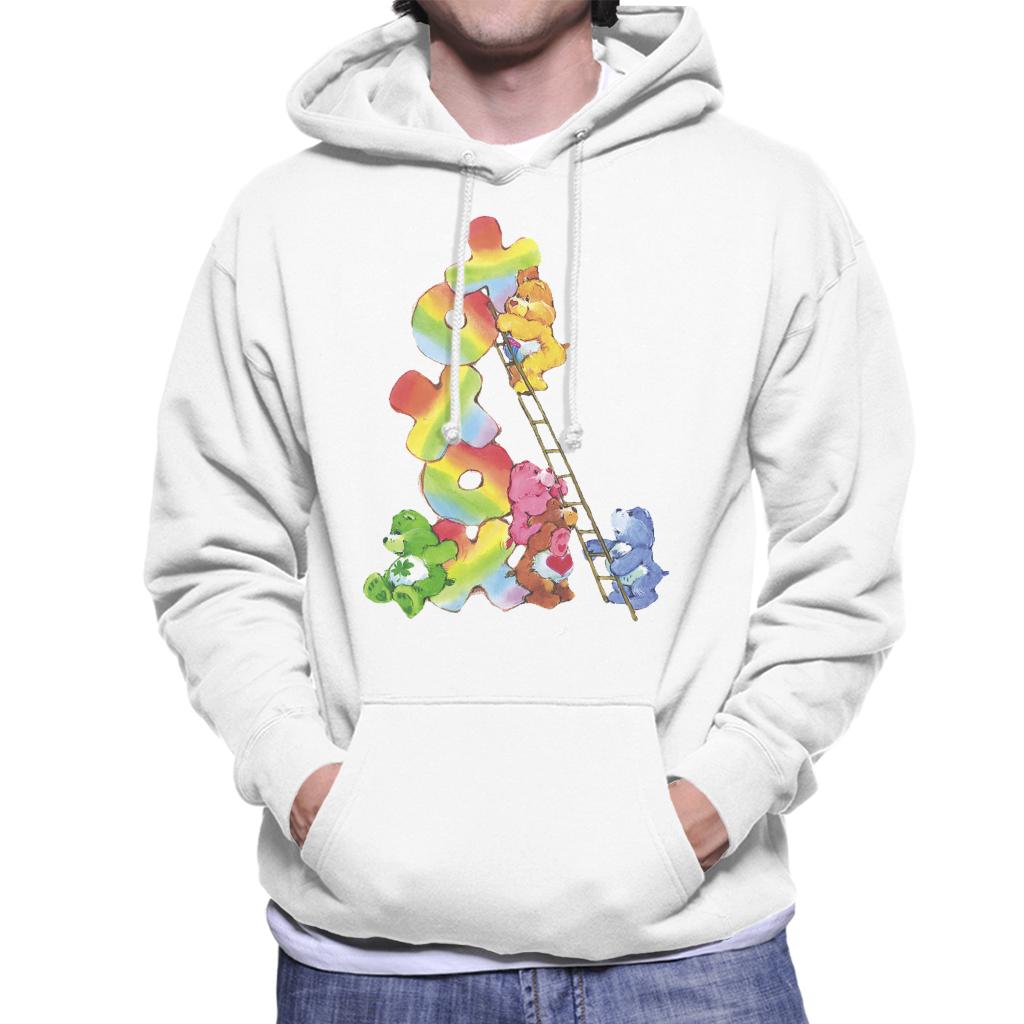 Care Bears Birthday Bear Xoxox Climbing Ladder Men's Hooded Sweatshirt-ALL + EVERY