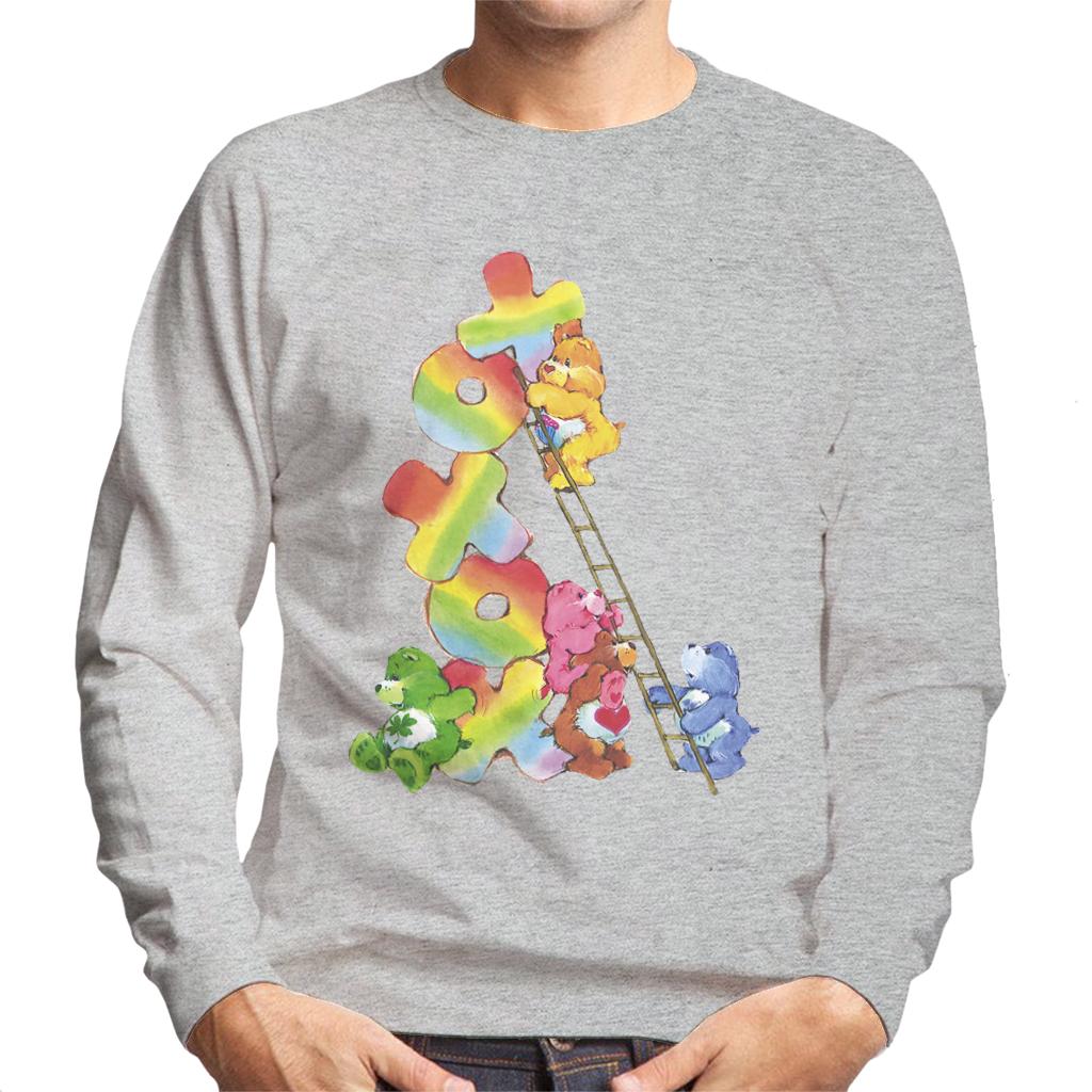 Care Bears Birthday Bear Xoxox Climbing Ladder Men's Sweatshirt-ALL + EVERY