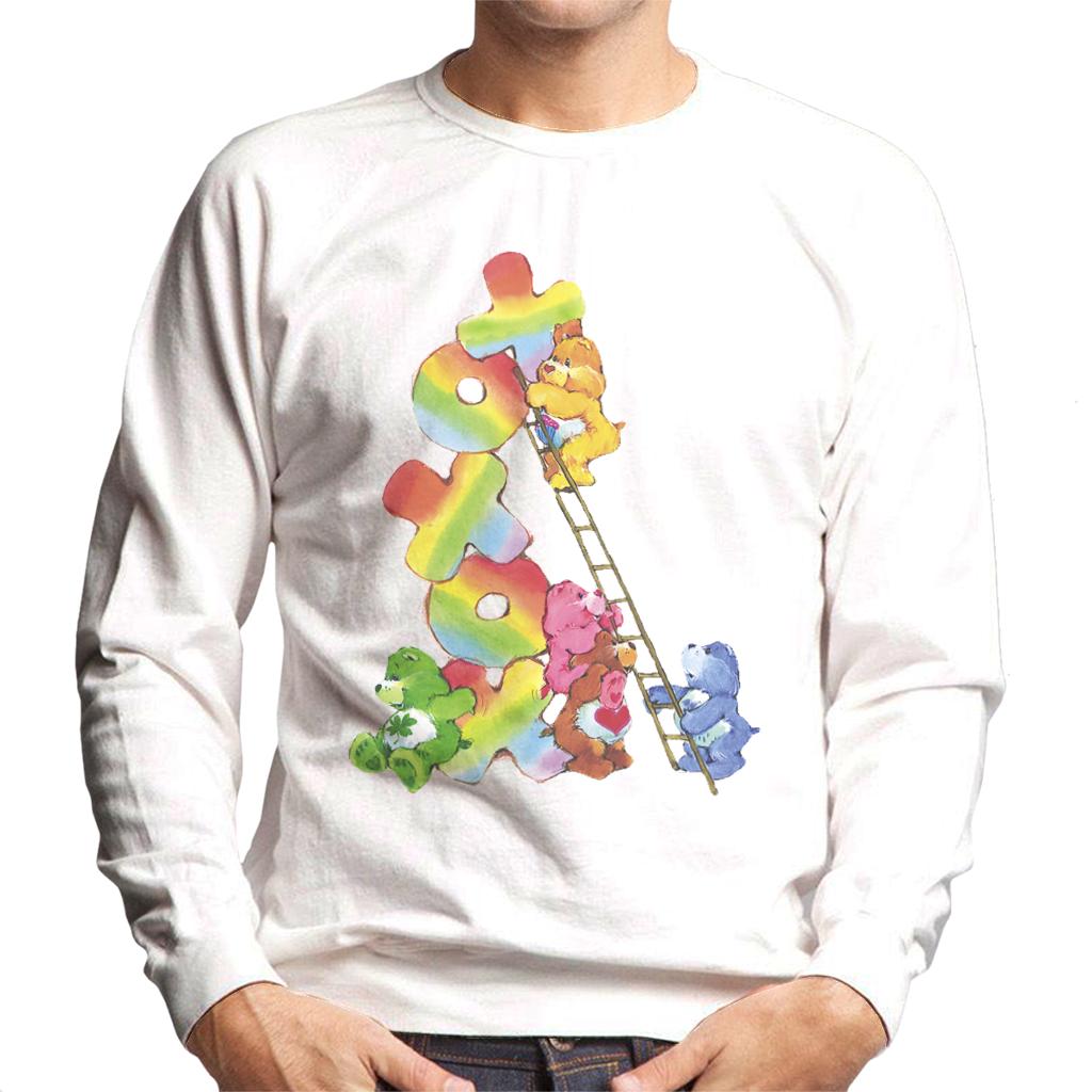 Care Bears Birthday Bear Xoxox Climbing Ladder Men's Sweatshirt-ALL + EVERY