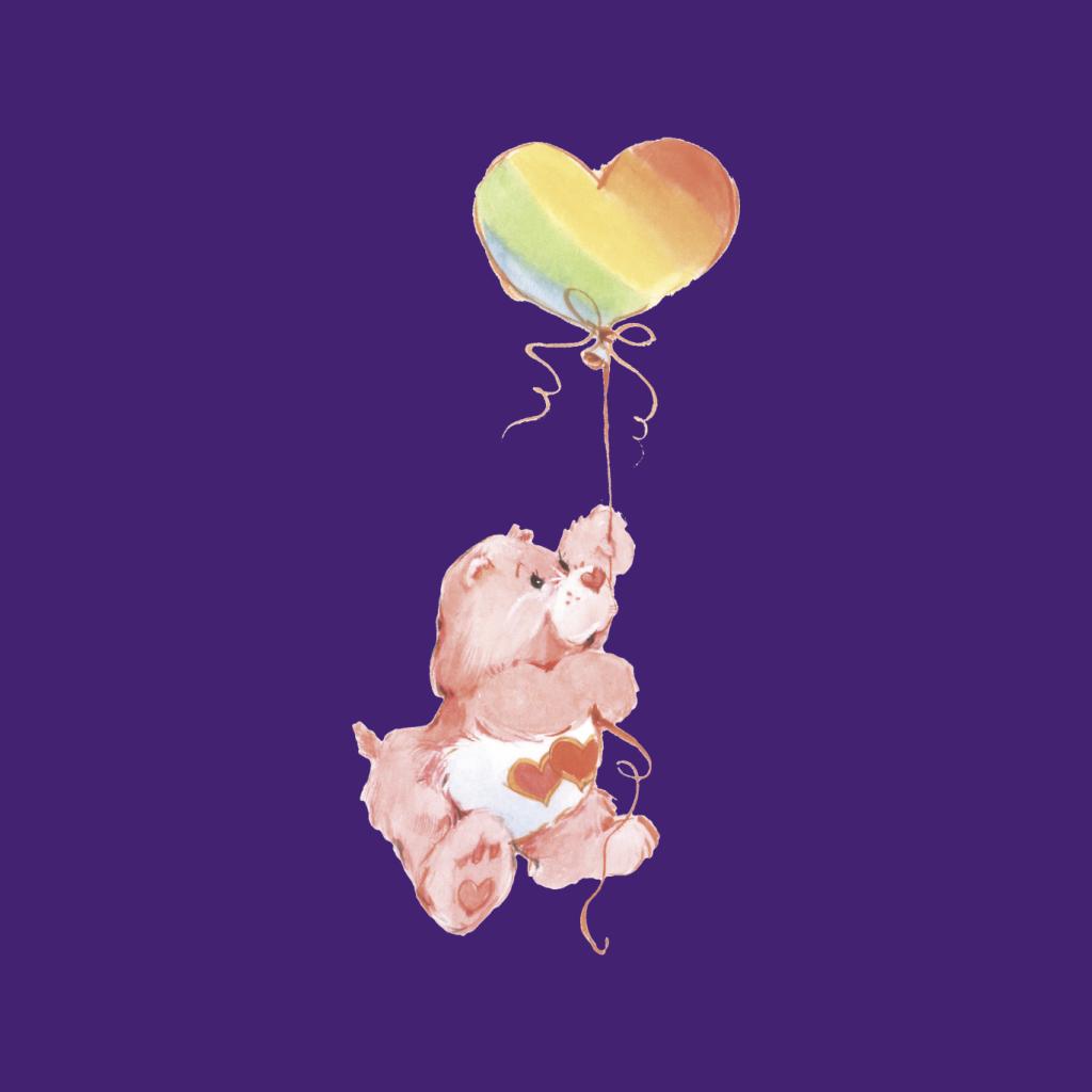 Care Bears Love A Lot Bear Holding On To Rainbow Balloon Kid's T-Shirt-ALL + EVERY